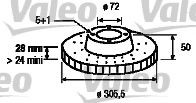 BRAKE DISC RENAULT TRAFIC 01> PRZÓD 305MM 1SZ