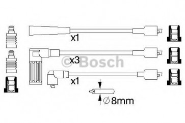 IGNITION CABLES FIAT TEMPRA / TIPO 93> 1.4>95