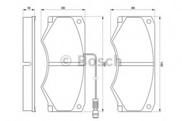 BRAKE PADS IVECO DAILY 90> FRONT 2-SENSORS 45.10 - 49.12 TURBO