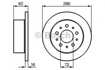 BRAKE DISC FIAT DUCATO 02> REAR L/R FULL 10/14Q 280x16x72x82