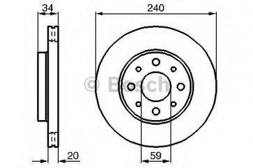 BRAKE DISC FIAT PANDA 03> FRONT L/R VALVE 1.2/1.3 MJTD