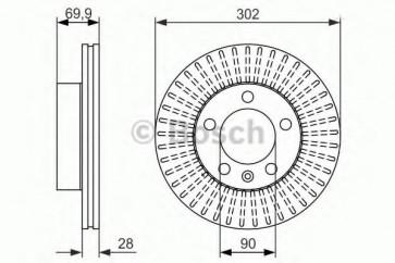 BRAKE DISC RENAULT MASTER 10> PRZÓD 302mm 1SZ