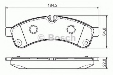 BRAKE PADS IVECO DAILY 06> REAR WITHOUT SENSOR 50-60-65 C15/C18