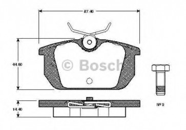BRAKE PADS FIAT PUNTO 93> REAR WITHOUT SENSOR