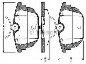 BRAKE PADS FIAT BRAVA/BRAVO 95> REAR WITHOUT SENSOR