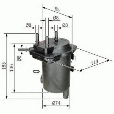 FUEL FILTER RENAULT KANGOO 98> 1.5 dCi