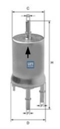 FUEL FILTER VW CADDY VW BEETLE/MAGGIOLINO 2.5/JETTA 1.6 15>