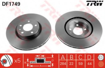 BRAKE DISC FIAT DOBLO 09> FRONT L/R