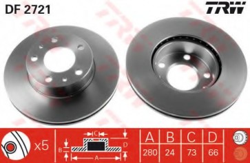 BRAKE DISC FIAT DUCATO 06> FRONT L/R