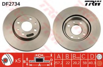 BRAKE DISC FIAT DOBLO 00> FRONT L/R