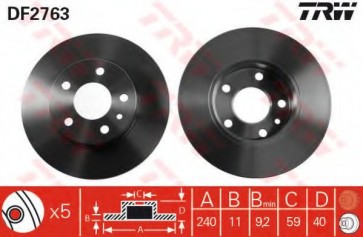 BRAKE DISC ALFA SPIDER REAR L/R
