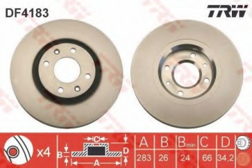 BRAKE DISC CITROEN BERLINGO 08> FRONT L/R