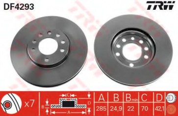 BRAKE DISC FIAT CROMA 05> FRONT L/R