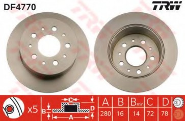 BRAKE DISC FIAT DUCATO 06> REAR L/R