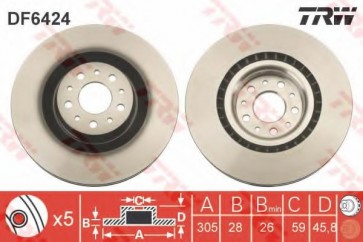 BRAKE DISC FIAT DOBLO 09> FRONT L/R
