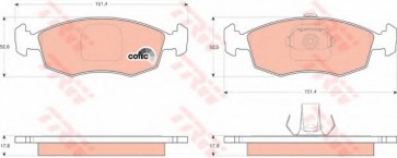 BRAKE PADS FIAT DOBLO 00> FRONT