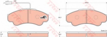 BRAKE PADS FIAT DUCATO 02> FRONT
