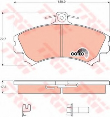 BRAKE PADS MITSUBISHI COLT FRONT
