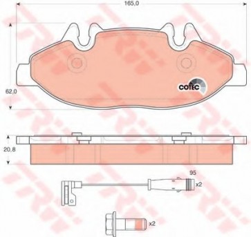 BRAKE PADS MERCEDES VITO 03> W639 FRONT
