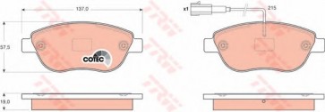BRAKE PADS FIAT DUCATO 90> FRONT