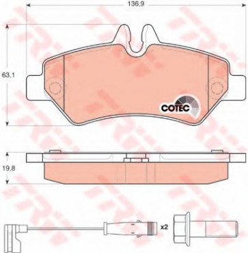 BRAKE PADS MERCEDES SPRINTER 06> REAR