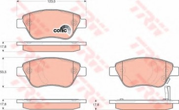BRAKE PADS FIAT DOBLO 00> FRONT