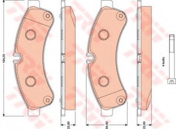 BRAKE PADS IVECO DAILY 06> REAR