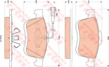 BRAKE PADS FIAT DOBLO 09> FRONT