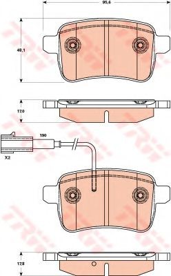 BRAKE PADS ALFA GIULIETTA 10> REAR