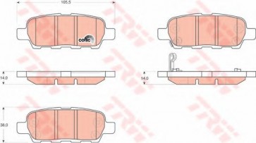 BRAKE PADS RENAULT KOLEOS REAR 2.0 dCi