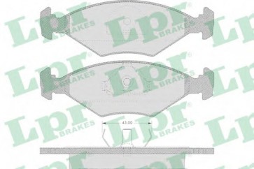 BRAKE PADS - FRONT FIAT FIORINO 1.6/1.7D 93>