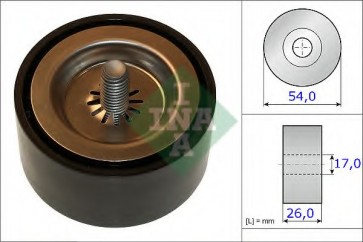 Deflection/Guide Pulley, v-ribbed belt