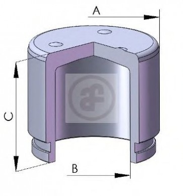 Piston, brake caliper