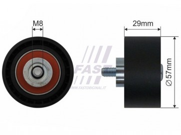 TIMING KIT PULLEY FIAT DOBLO 09> 57X29/35X8.5