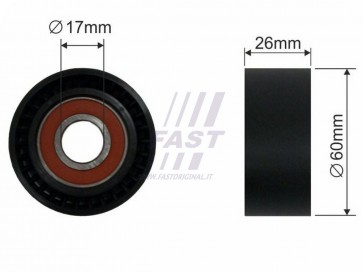 MICRO BELT TENSIONER FIAT SCUDO / ULYSSE 95> PULLEY 60X17X25.9
