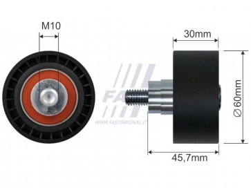 MICRO BELT TENSIONER FIAT SCUDO 07> PULLEY 1.6 D