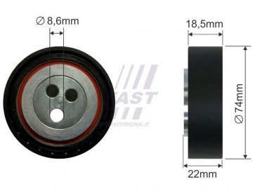 MICRO BELT TENSIONER IVECO DAILY 00> PULLEY 2.3JTD