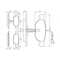 BRAKE PADS FIAT BRAVA/BRAVO 95> FRONT 1-SENSOR