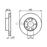 BRAKE DISC FIAT DUCATO 94> FRONT L/R VALVE 2.5 TD