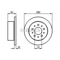 BRAKE DISC FIAT DUCATO 02> REAR L/R FULL 10/14Q 280x16x72x82