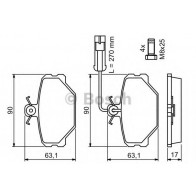 BRAKE PADS FIAT TEMPRA / TIPO 93> FRONT 1-SENSOR