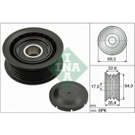 Deflection/Guide Pulley, v-ribbed belt