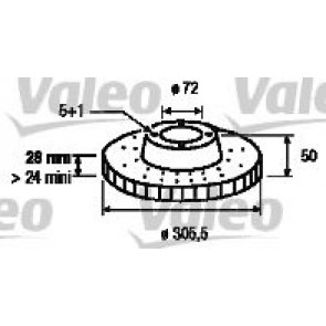 BRAKE DISC RENAULT TRAFIC 01> PRZÓD 305MM 1SZ