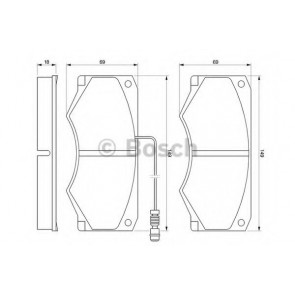 BRAKE PADS IVECO DAILY 90> FRONT 2-SENSORS 45.10 - 49.12 TURBO