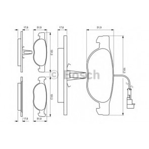 BRAKE PADS FIAT BRAVA/BRAVO 95> FRONT 1-SENSOR