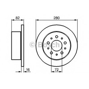 BRAKE DISC FIAT DUCATO 02> REAR L/R FULL 10/14Q 280x16x72x82
