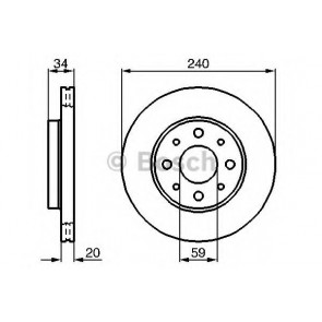 BRAKE DISC FIAT PANDA 03> FRONT L/R VALVE 1.2/1.3 MJTD