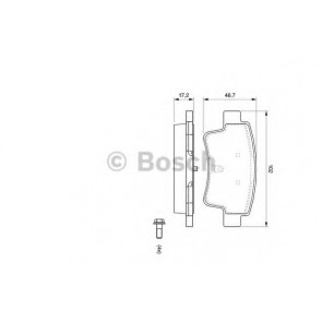 BRAKE PADS FIAT PUNTO GRANDE 05> REAR WITHOUT SENSOR 1.2/1.4 8V