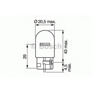 BULB - W21W 12V W3X16D PURE LIGHT