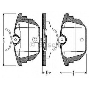 BRAKE PADS FIAT BRAVA/BRAVO 95> REAR WITHOUT SENSOR